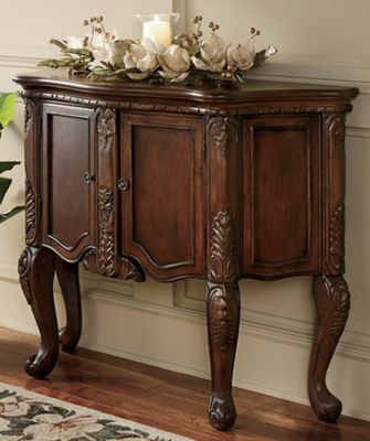Hand Carved 2 Door Console