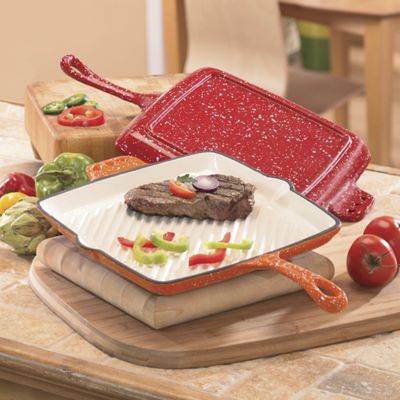 Square Grill 11 Inch Speckled Enamel