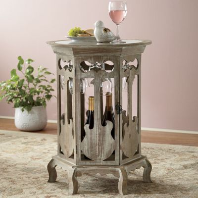 Mesa c/armario para vinos, 6 lados