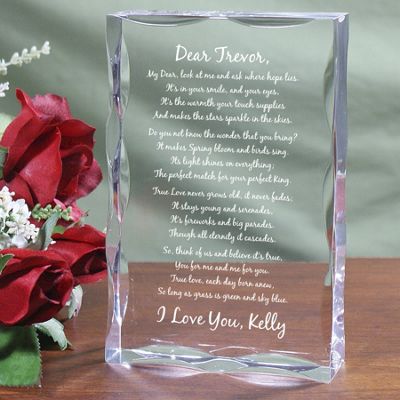 To My Love Keepsake Block