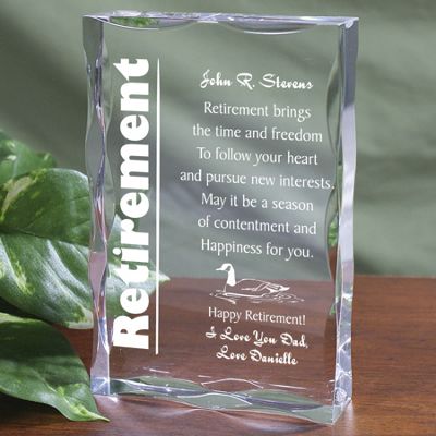 Retirement Keepsake Block