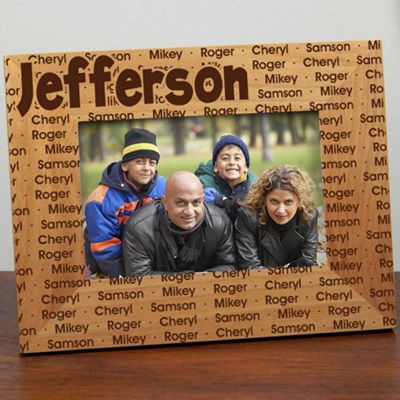 Family Name Lasered Frame