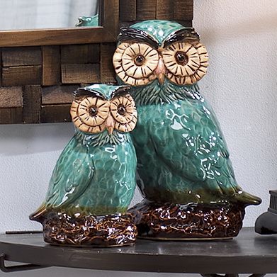 Owls Reactive Glaced Ceramic