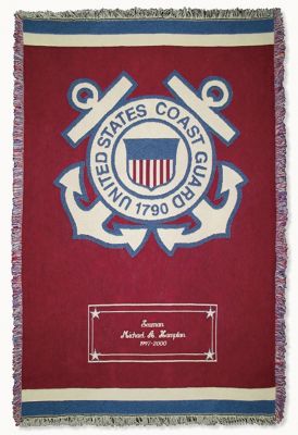 Personalized Coast Guard Throw