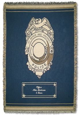 Personalized Police Throw