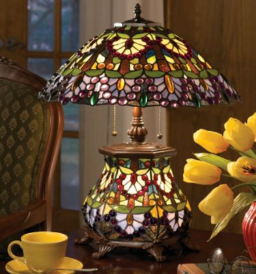 Wisteria Stained Glass Lamp