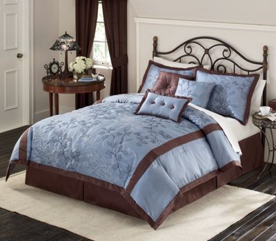 7 Piece Ruby Falls Embroidered Bedding Set