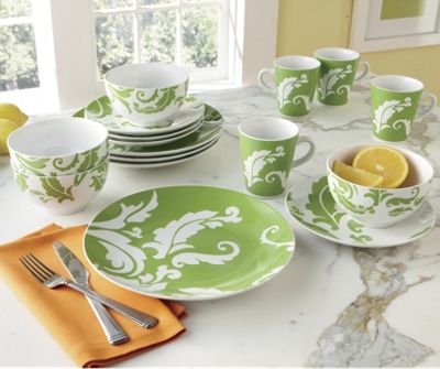 Dinnerware Bold Damask 16 Piece Set