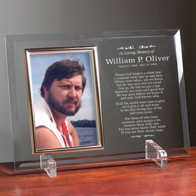 In Loving Memory Beveled Glass Frame
