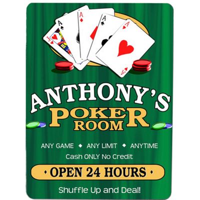 Poker Room Wall Sign