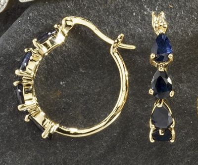 Faceted Pear Hoops
