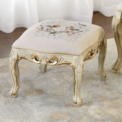 Footstool Cherub Tapestry