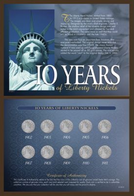 10 Years Of Liberty Nickels