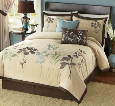 Embroidered Silhouette Comforter Set