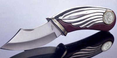 Silver Barber Dime Pocket Knife