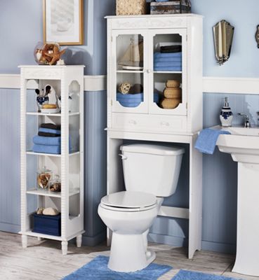 white scroll bathroom furniture