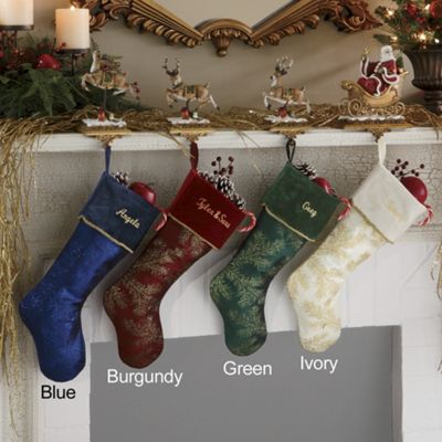Personalized Glitter Branch Stocking