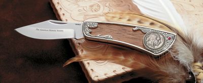 Buffalo Nickel Knife With Ruby