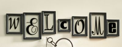 Welcome Framed Letters