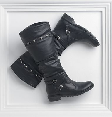 Stud Trim Biker Boot By Seventh Avenue