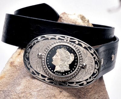 Morgan Silver Dollar Belt Buckle