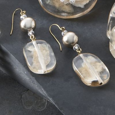 Earrings Acrylic And Bead