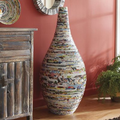 Vase Recycled Magazine Large