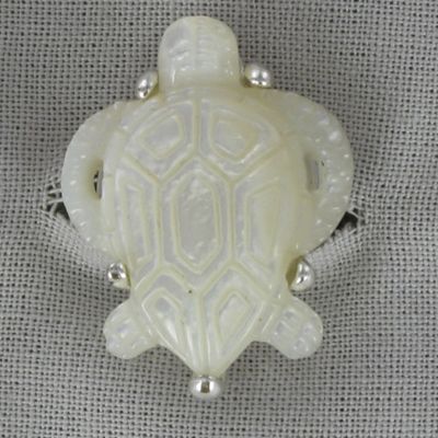 Mother of Pearl Turtle Ring
