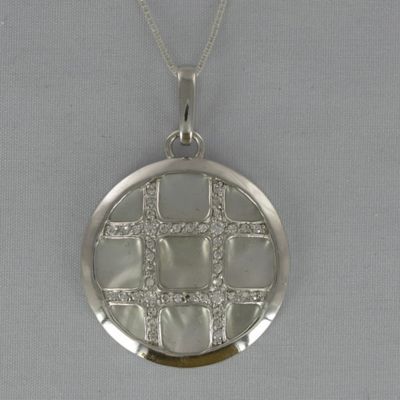 Mother of pearl Crisscross Pendant