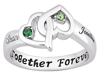 Ring Couples Birthstone Heart