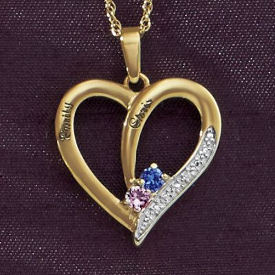 Pendant Couples Name Heart Pendant