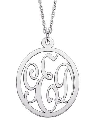 Pendant Monogram Cut out