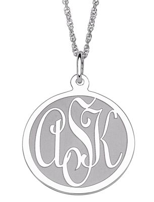 Pendant Monogram Engraved