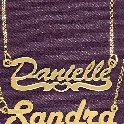 Neckalce Name Open heart Script