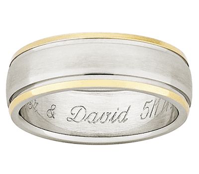 Ring Mens Personalized Titanium