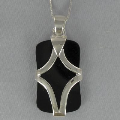 Onyx Rectangle Abstract Pendant