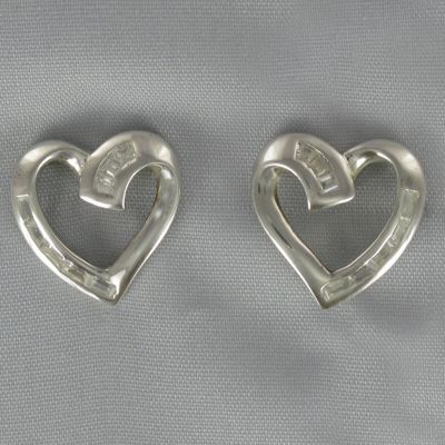 Cubic Zircona Heart Earrings