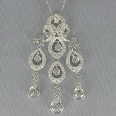 Cubic Zirconia Dangle Pendant