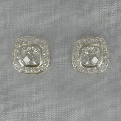 Cubic Zirconia Cushion Cut Posts