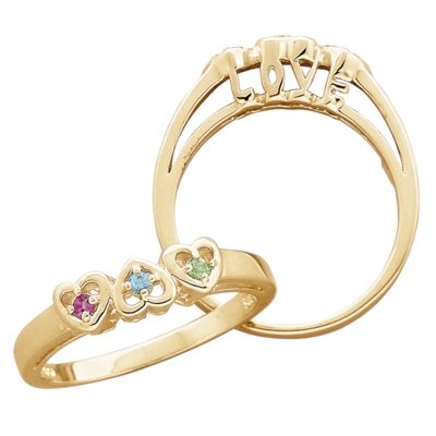 Ring Family Birthstone I Love You