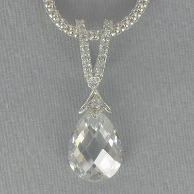 Cubic Zirconia Teardrop Pendant