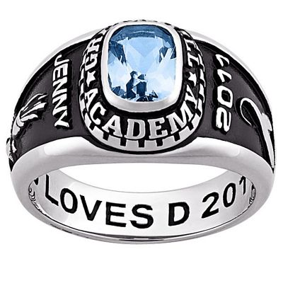 Class Ring Ladies Rectangle Birthstone Z