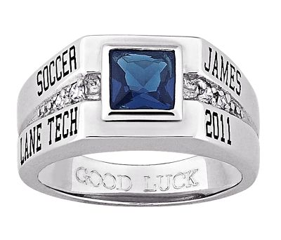 Class Ring Mens Cubic Zirconia