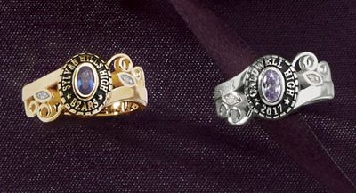 Class Ring Ladies Oval Birthstone