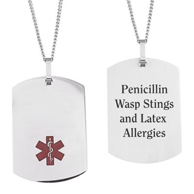 Pendant Medical Alert Dog Tag