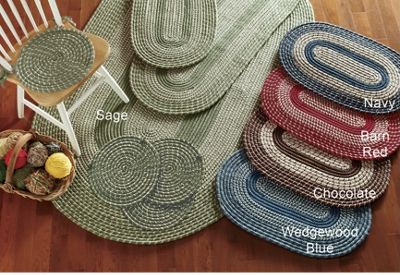 7 Piece Bristol Braided Rug Set