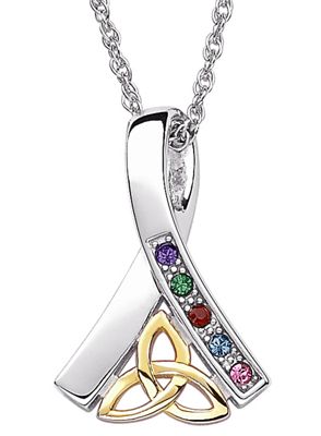 Pendant Family Birthstone Trinity Knot