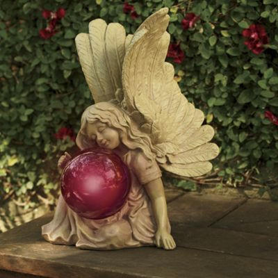 Angel With Solar Gazing Ball