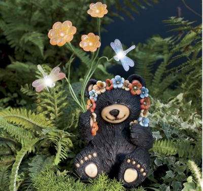 Black Bear With Solar Flowers