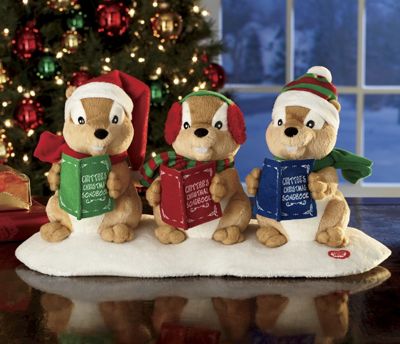 Animated Caroling Chipmunks